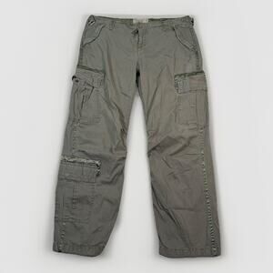 VTG Abercrombie & Fitch Pants Women's Size L Green Cargo Utility Paratrooper Y2K